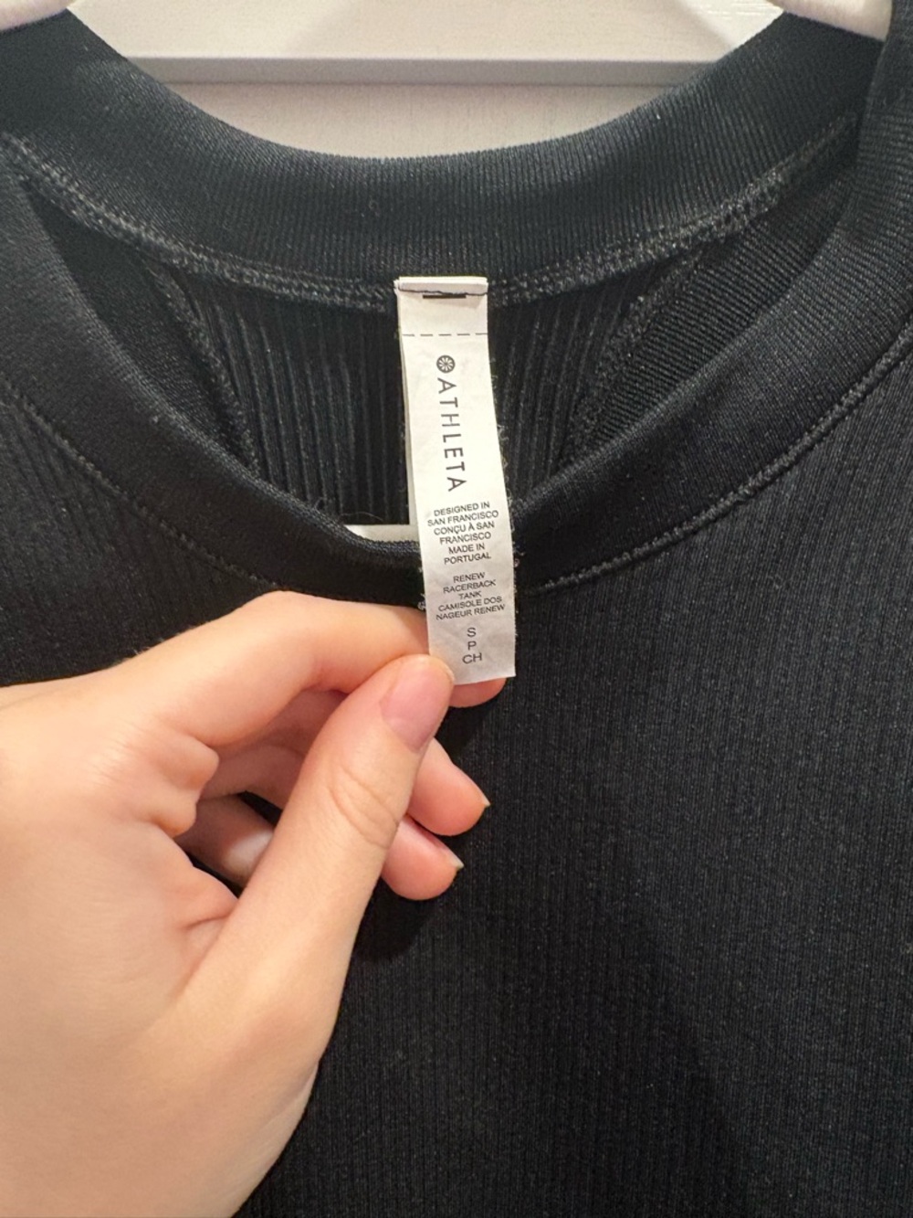 Athleta Black Ribbed High-Neck Tank - Picture 3 of 4